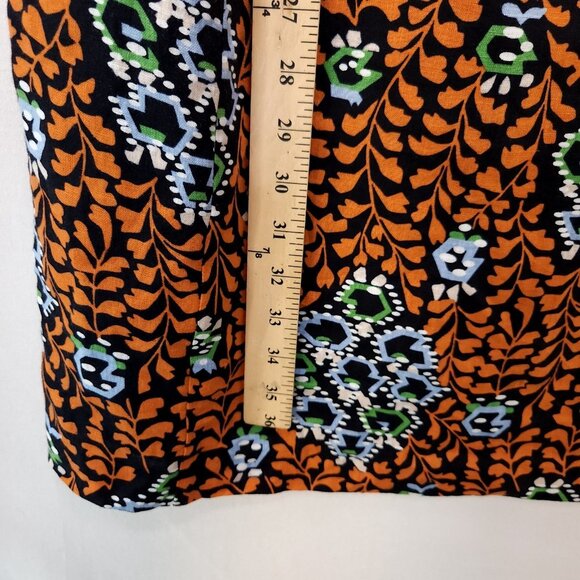 Tory Burch Melanie Linen Floral Print Shift Dress Size 6 Sleeveless Career Fall - Picture 6 of 14